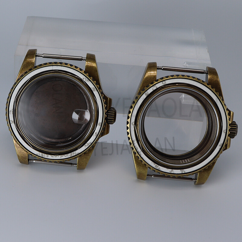 40mm Retro Bronze Modify SUB GMT Mod Watch Case nh35 For Seiko nh34 36 nh38 nh72