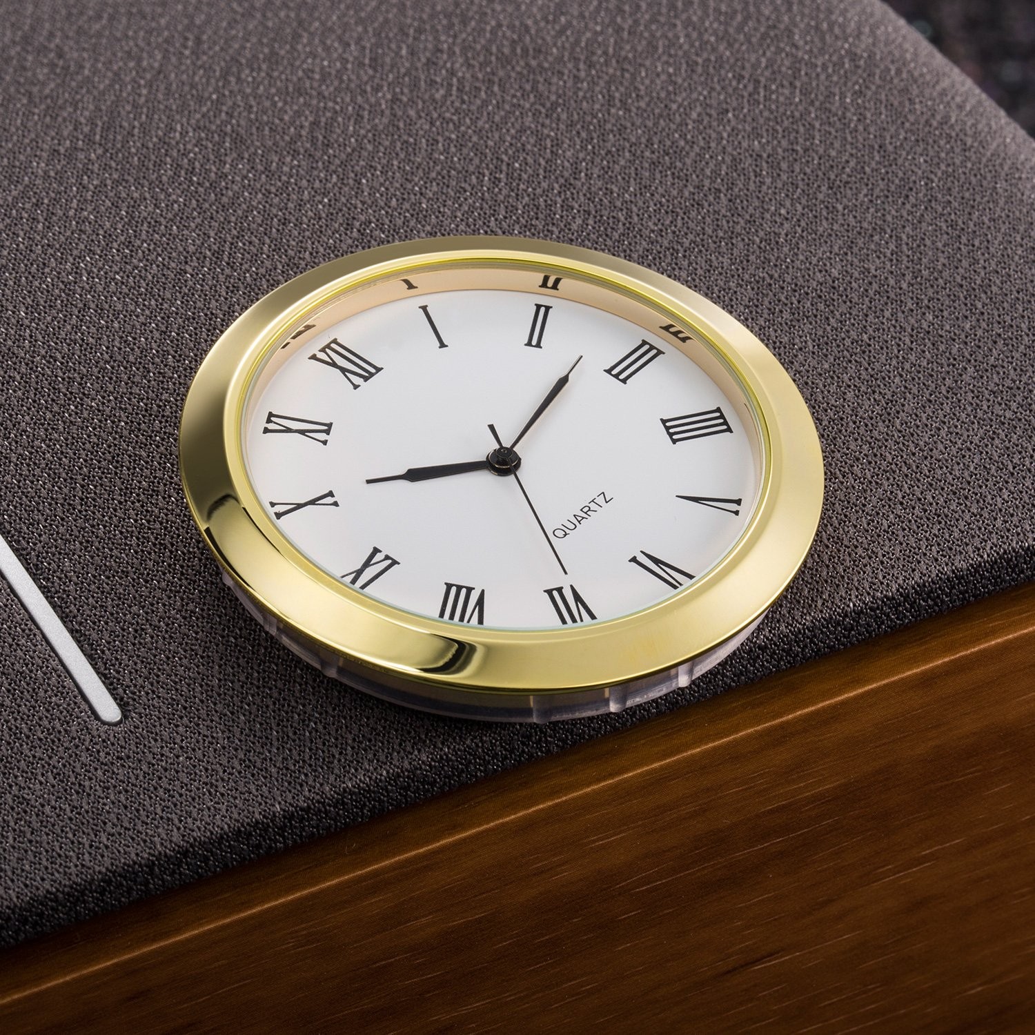 Hicarer 2-1/8 Inch (55 Mm) Quartz Clock Fit-up/Insert with Arabic Small, Gold