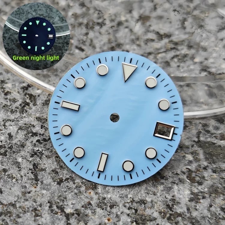 28.5MM Color Luminous Abalone Shell Watch Dial Date for NH35 Movement Accessorie