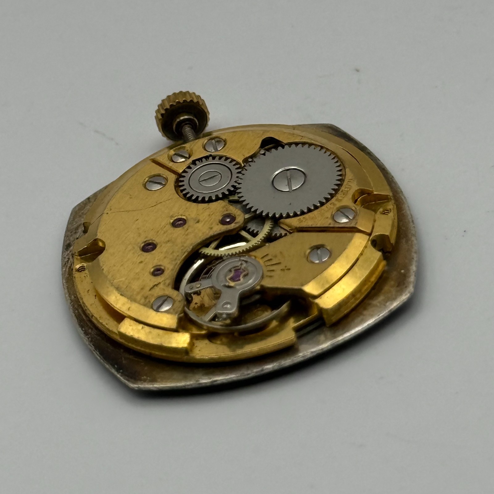 Peseux 7056 Watch Movement Rotary 17 Jewels Incabloc Date Manual Wind Parts 26mm
