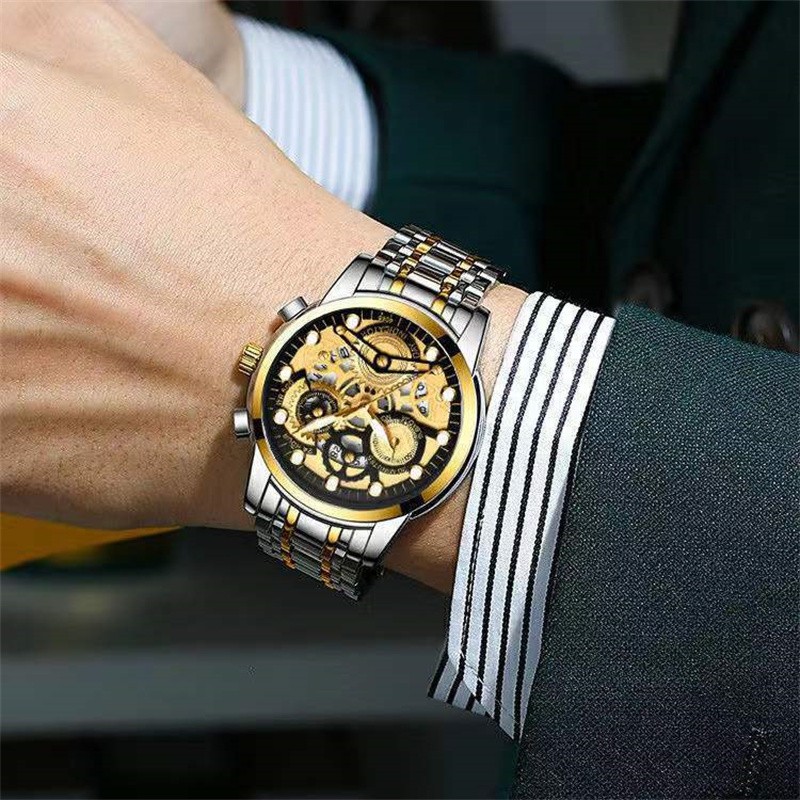 New Waterproof Men’s Watch Stainless Steel Quartz Luminous Classic Watches