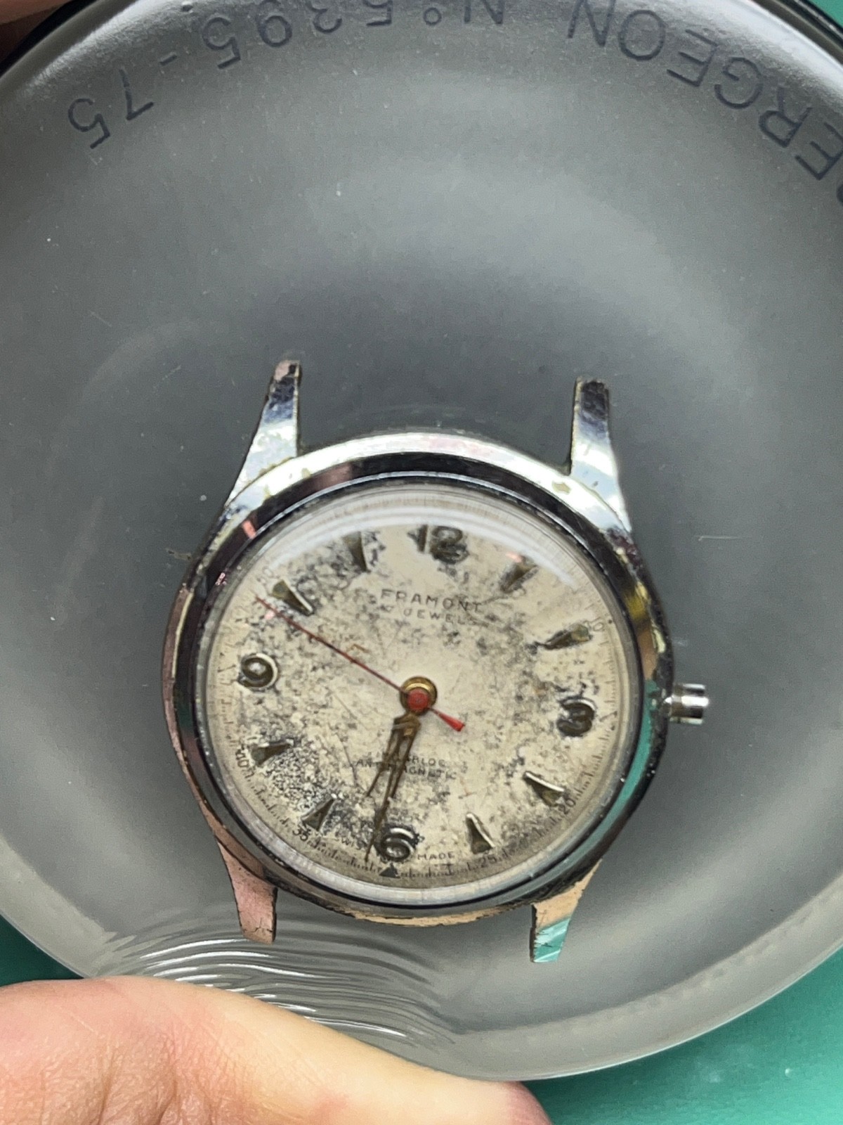 Framont FEF 380 Swiss Mechanical 17 Jewels Movement For Parts or Repair