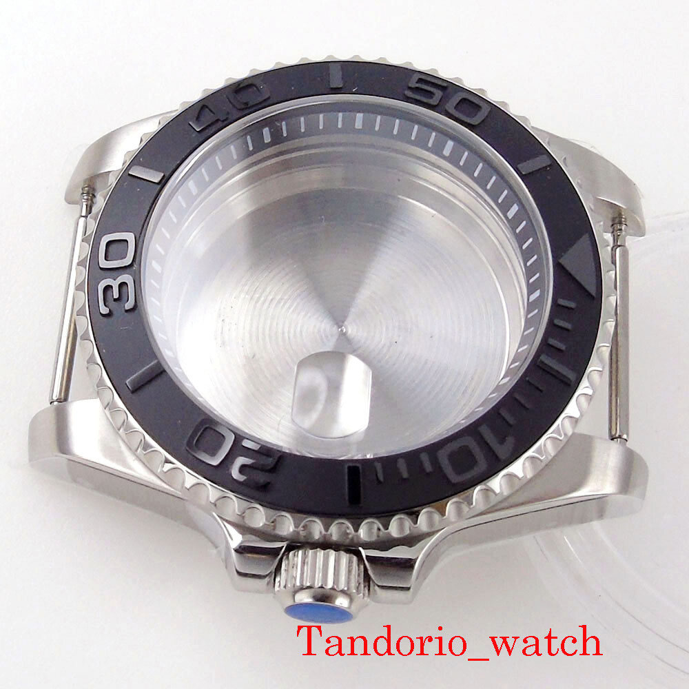 New For NH35 NH36 Silver Color Sapphire Glass 40mm Watch Case with chapter ring