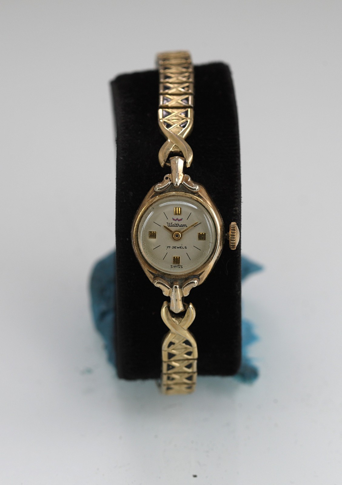 Waltham Watch Women Vintage Mechanical Stainless St Gold WR Stretch NON-WORKING