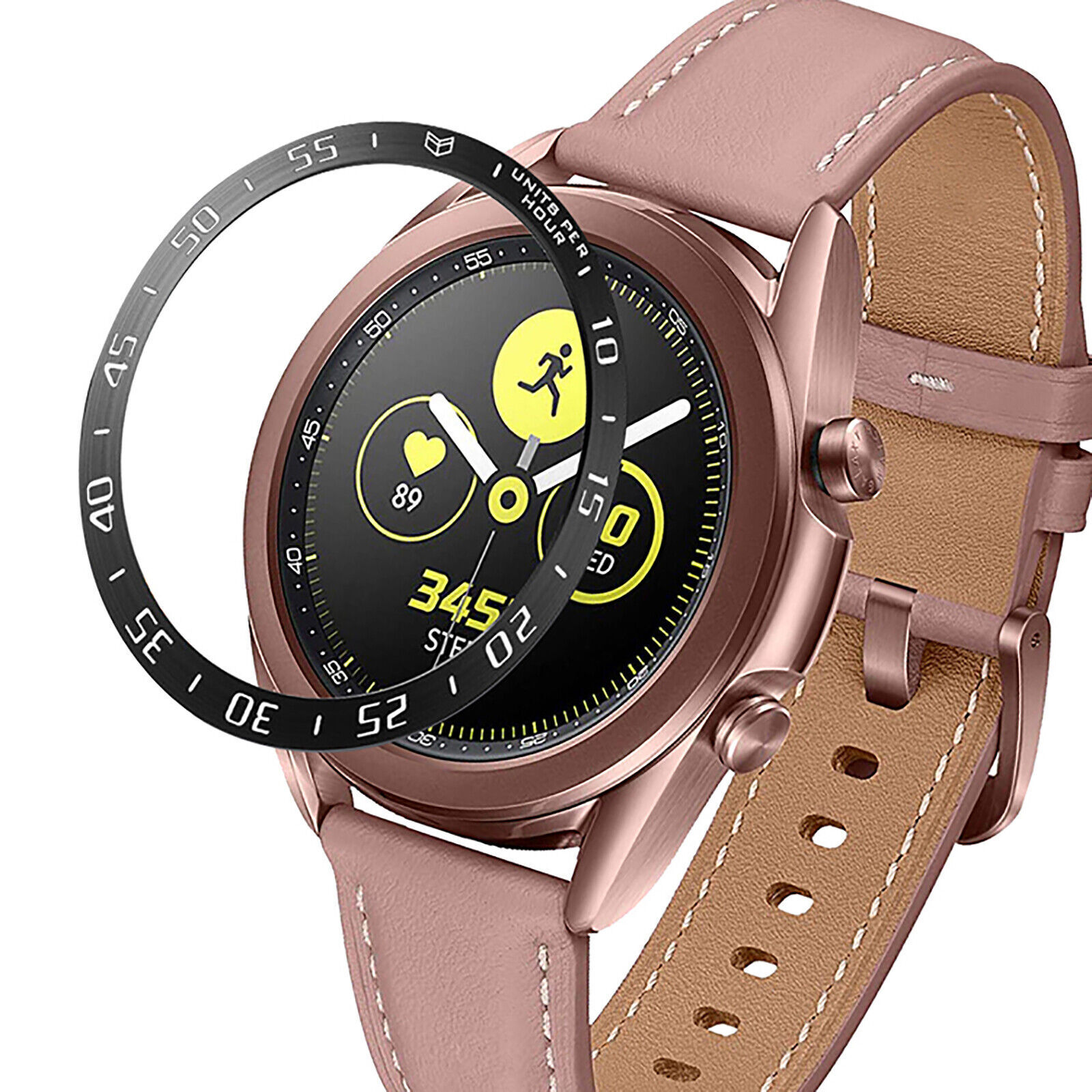 Metal Watch Steel Bezel Ring Circle Adhesive Cover for Samsung Galaxy Watch 3