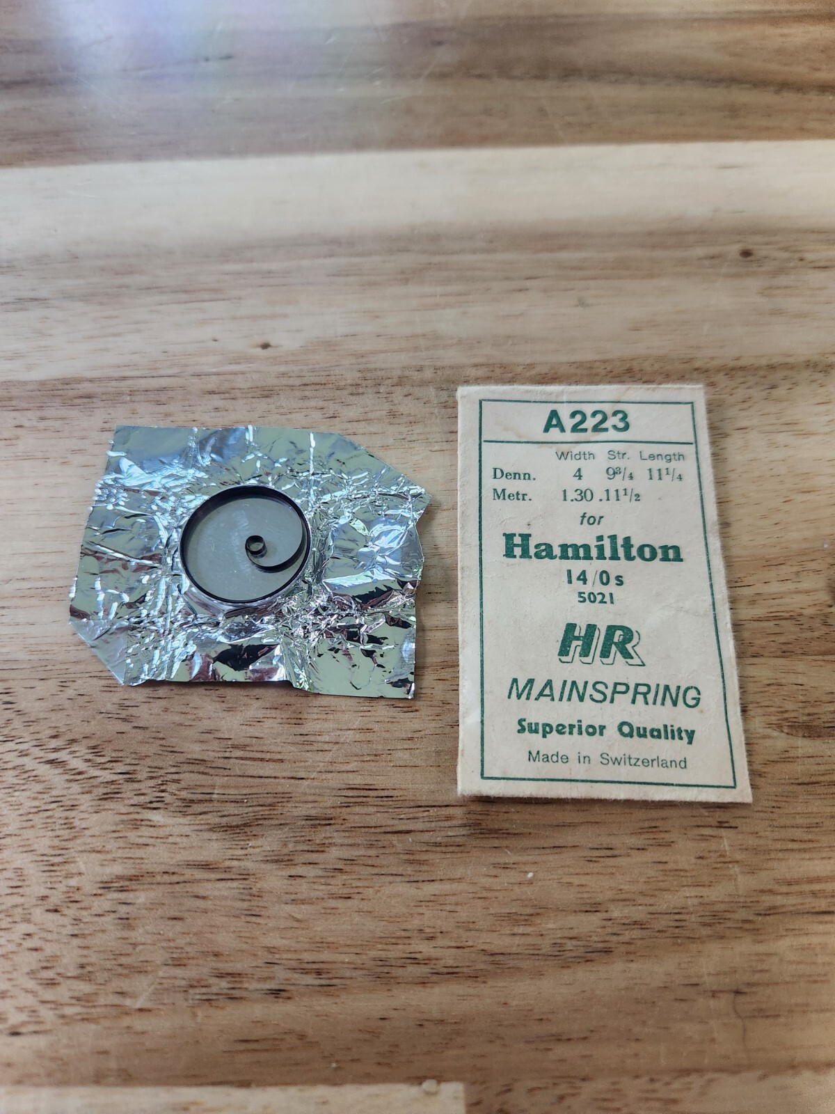 HAMILTON MAINSPRING 14/0 SIZE #5021 Pocket Watch Part New Old Stock A223