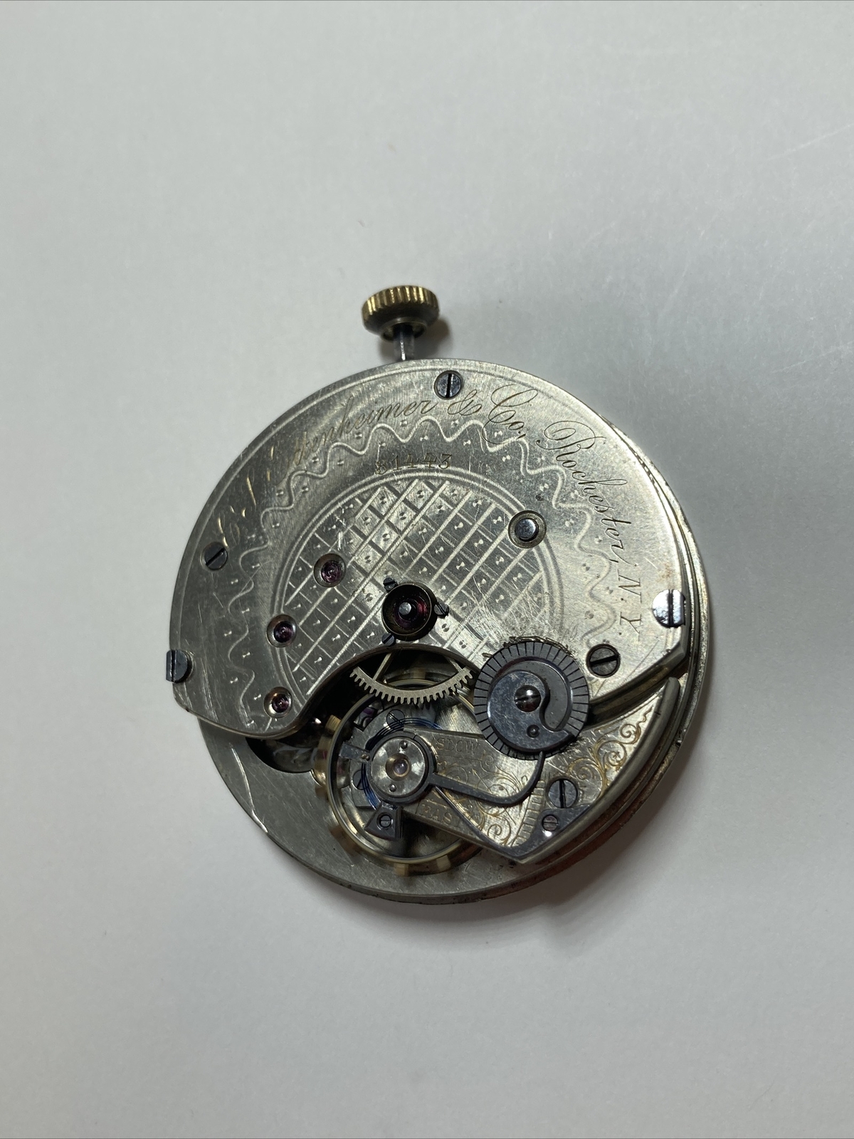 E.S.ETTENHEIMER Chronometer Rochester, NY Full Jewels Art Deco Swiss Pwatch Move
