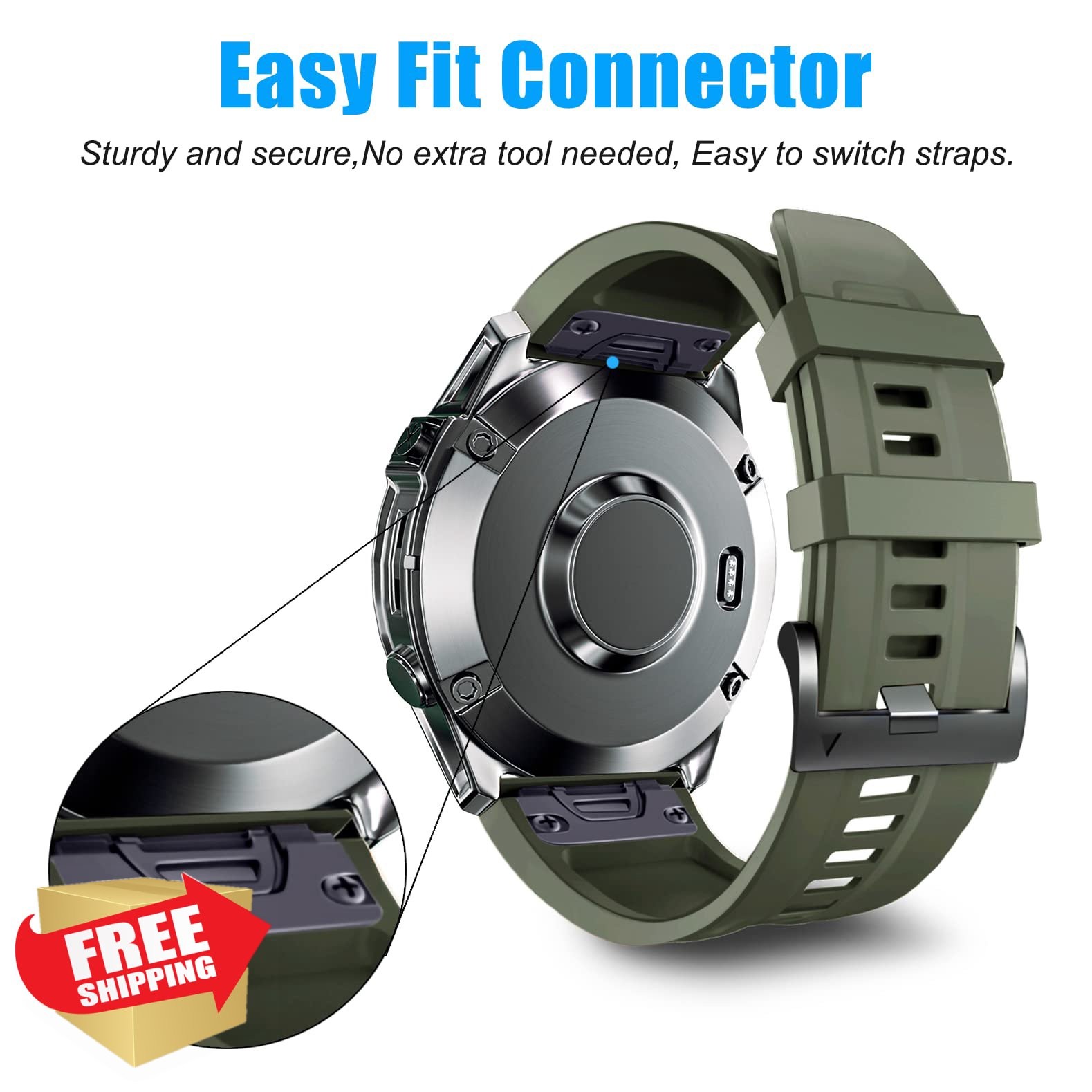 ZPJPPLX 26mm Bands for Garmin Fenix 8 Pro 7X 6X 5X Mk2i MK3i