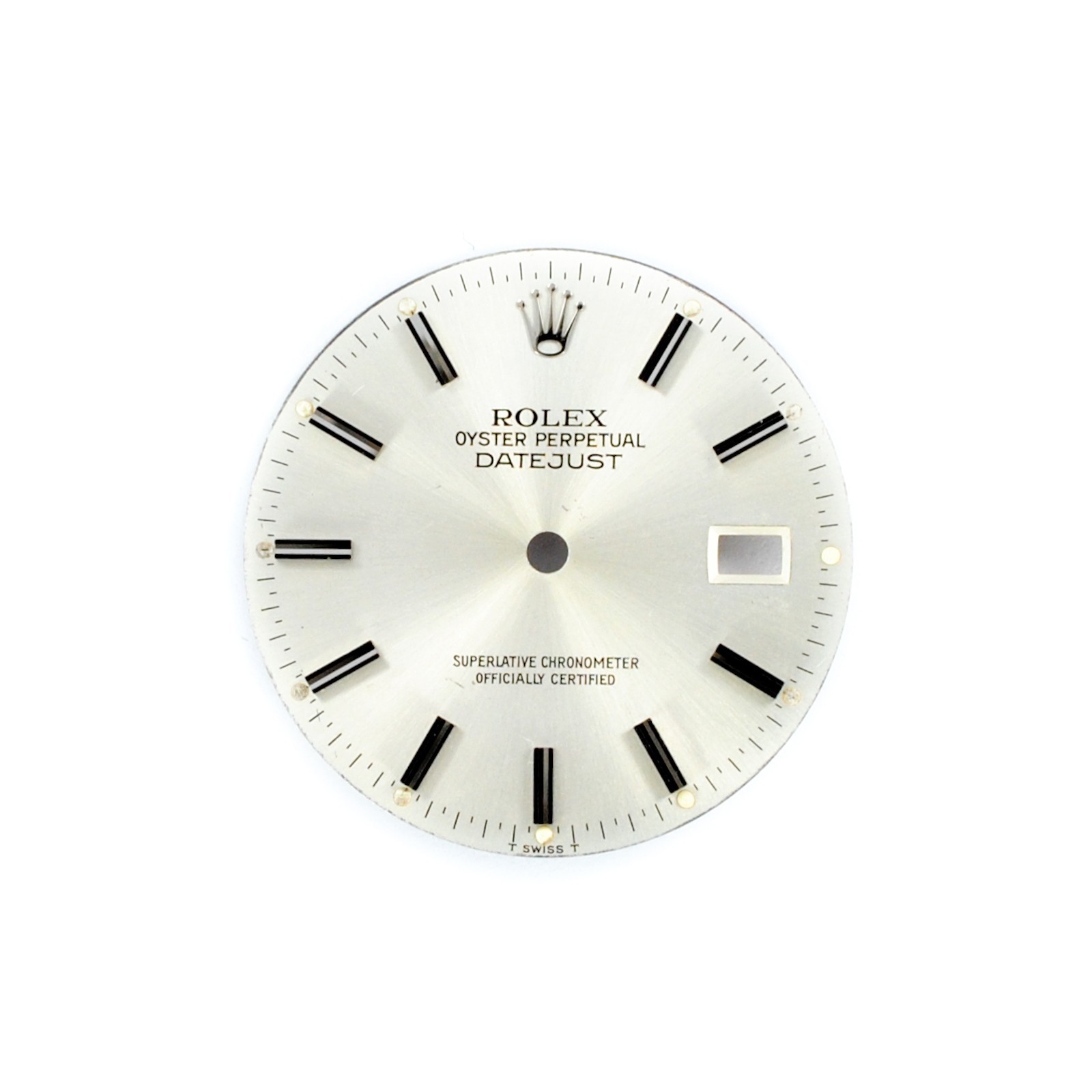 Original Rolex Datejust Silver Color Racing Hour Marks 28 mm Dial