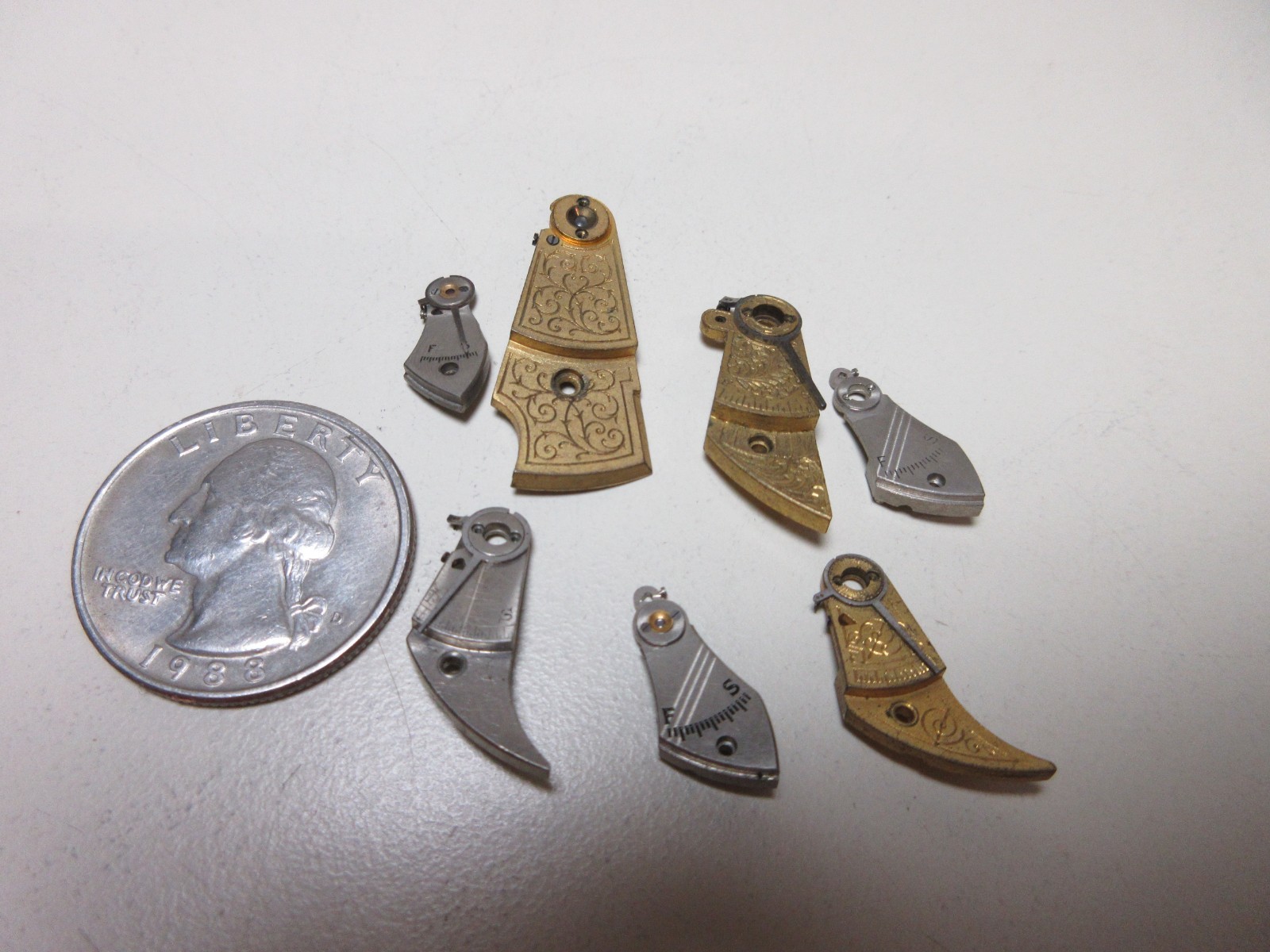 VTG LOT OF POCKET WATCH BALANCE COCKS BRIDGE WATCHMAKER REPLACEMENT PARTS #1