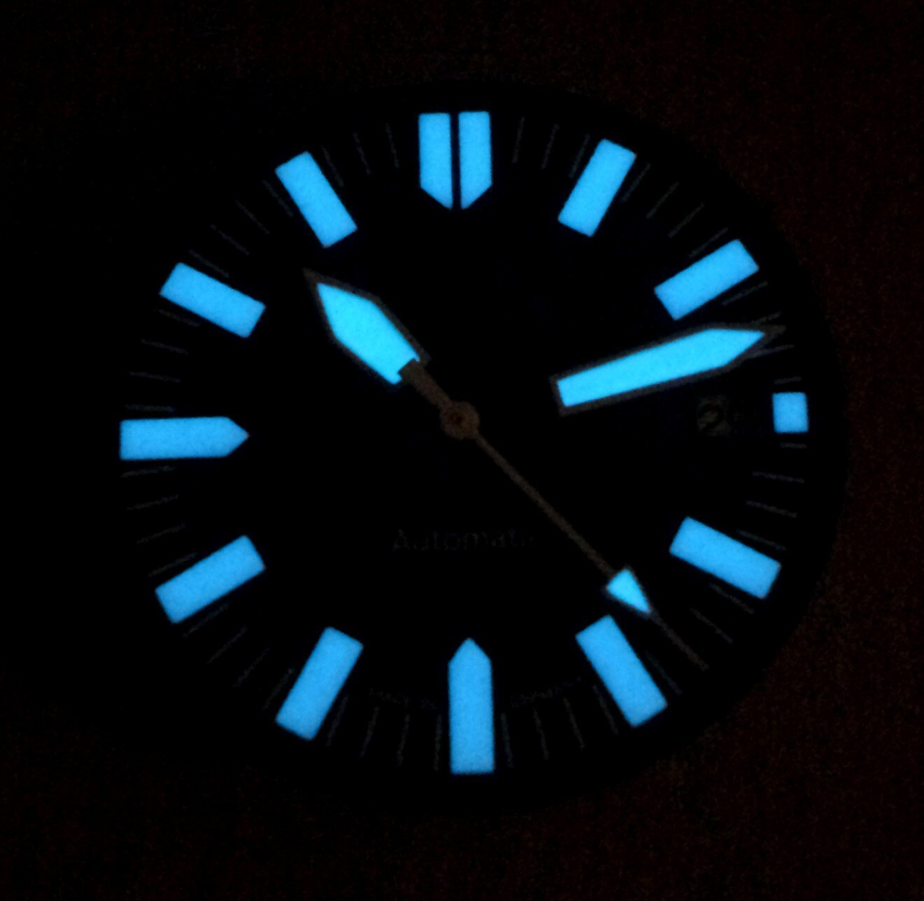 DIAL + HANDS SET ETA 2824-2 Ø 29mm BLACK GREEN DIVER AUTOMATIC BGW9 LUME GERMANY