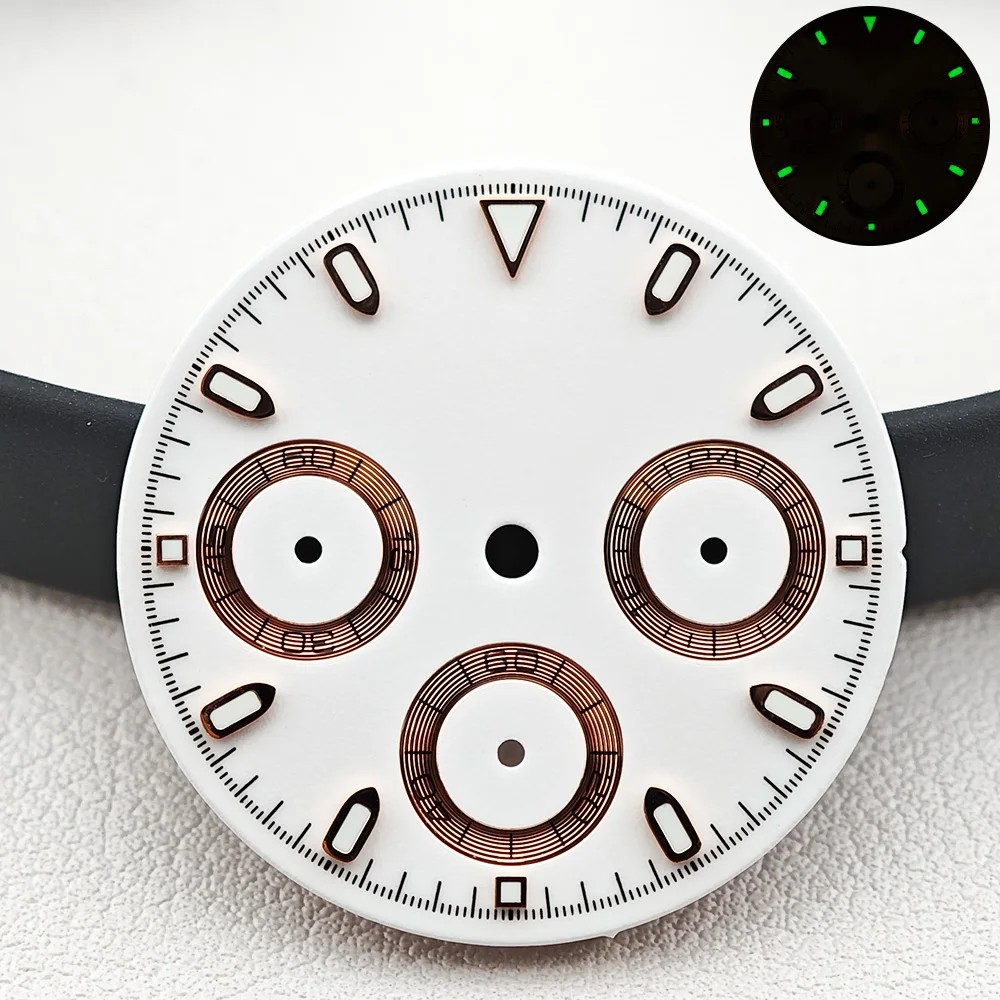 29mm Green Luminous Watch Dial +Hands for Vk63 Movement Watch Repair Parts