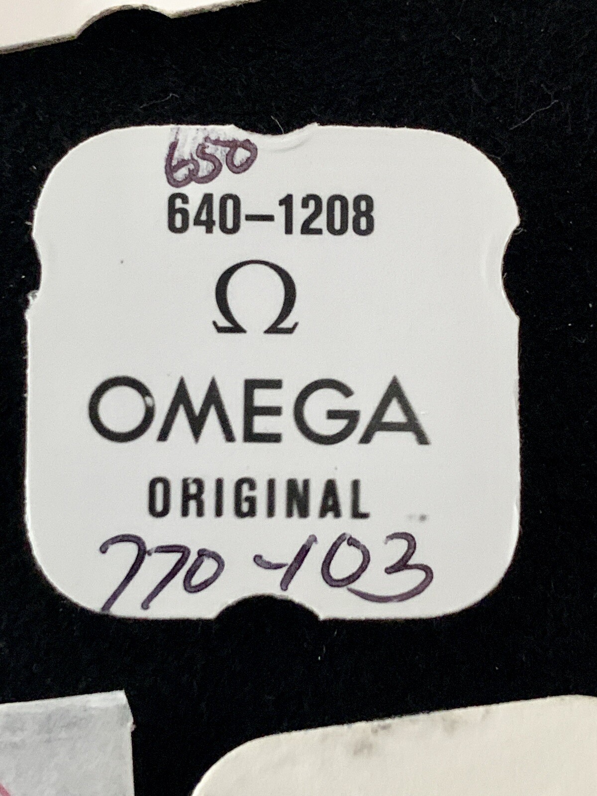 (1) One New Genuine Omega Mainspring Part # 1208 from Watchmaker’s Parts Stock