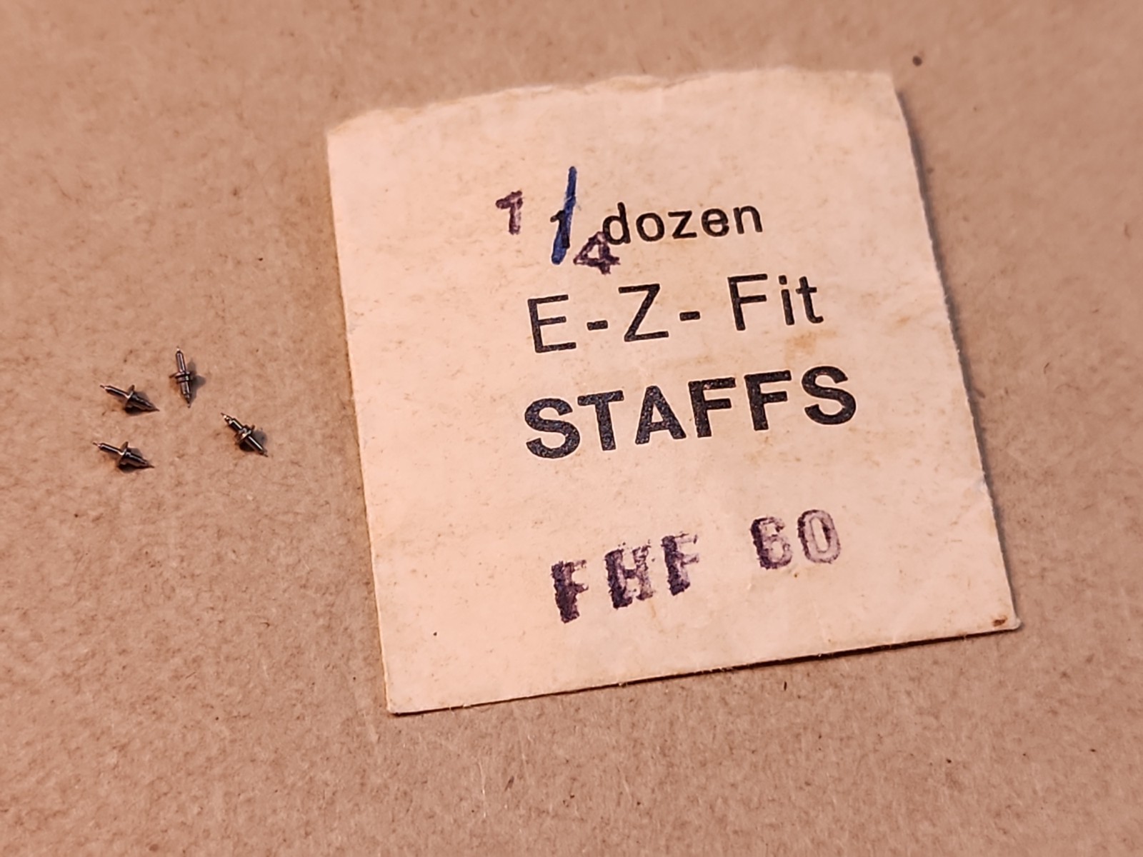 Lot Of 4 Vintage NOS FHF FF Font 60 Balance Staffs Parts Spares Repairs