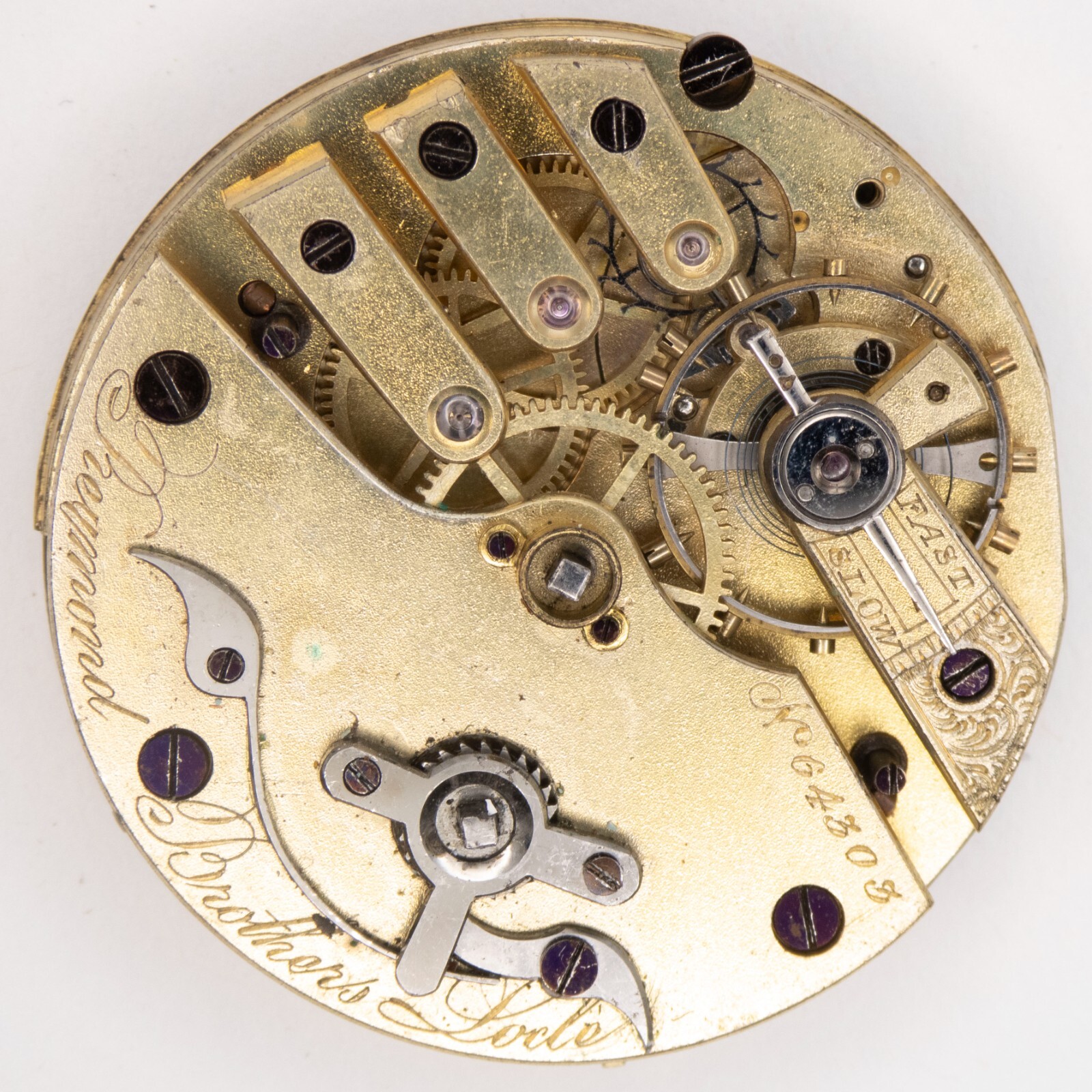 Reymond Brothers 37.9 x 10.7 mm Key Wind Antique Pocket Watch Movement