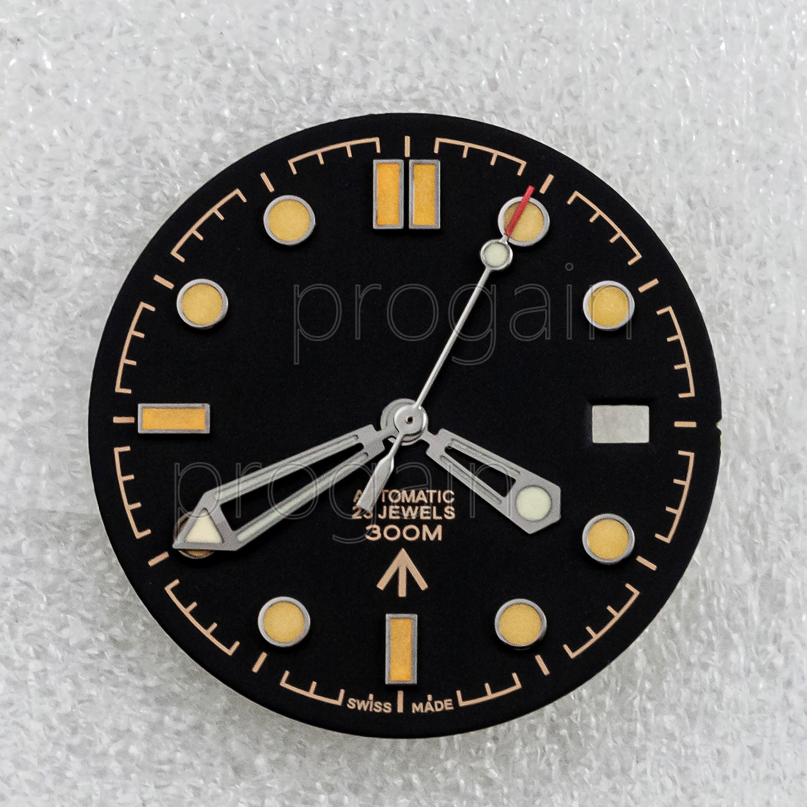 31mm Wave Watch Dial+hands Green Luminous For Nh35 Nh36 Movement Accessories