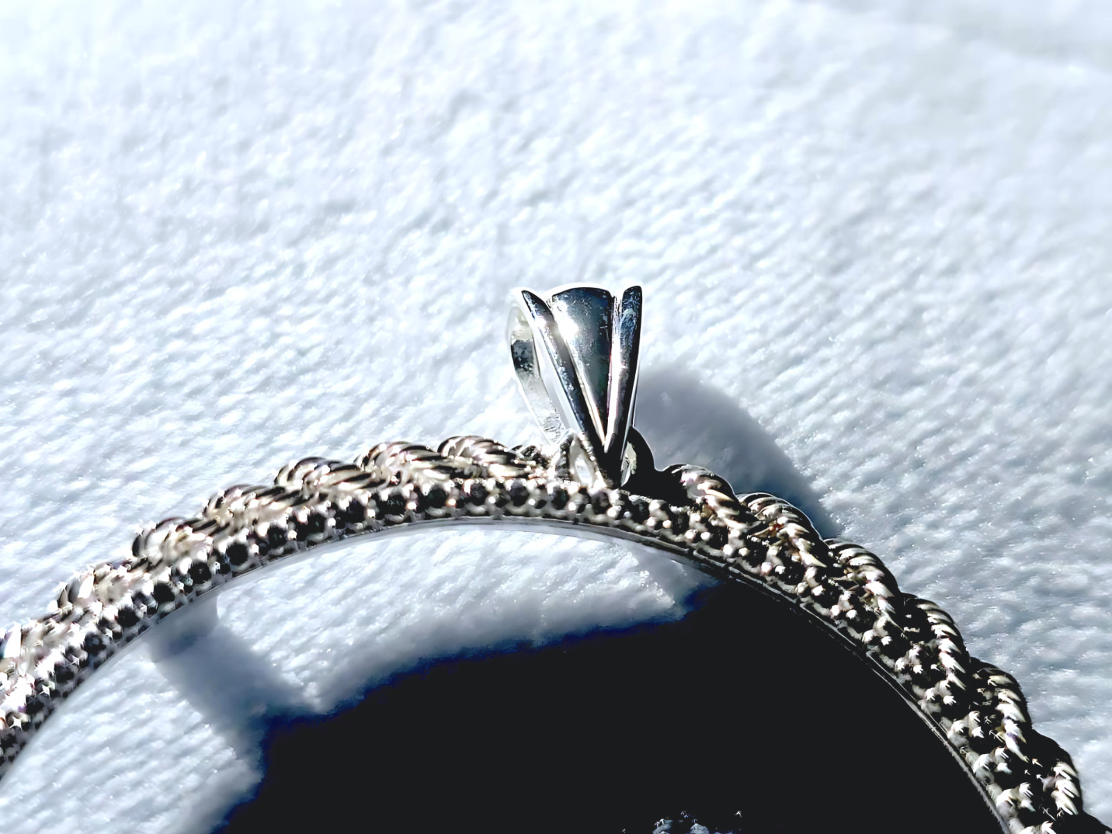 925 Sterling Silver Prong Back Illusion Rope Bezel for 39mm Coins Mexican Cien