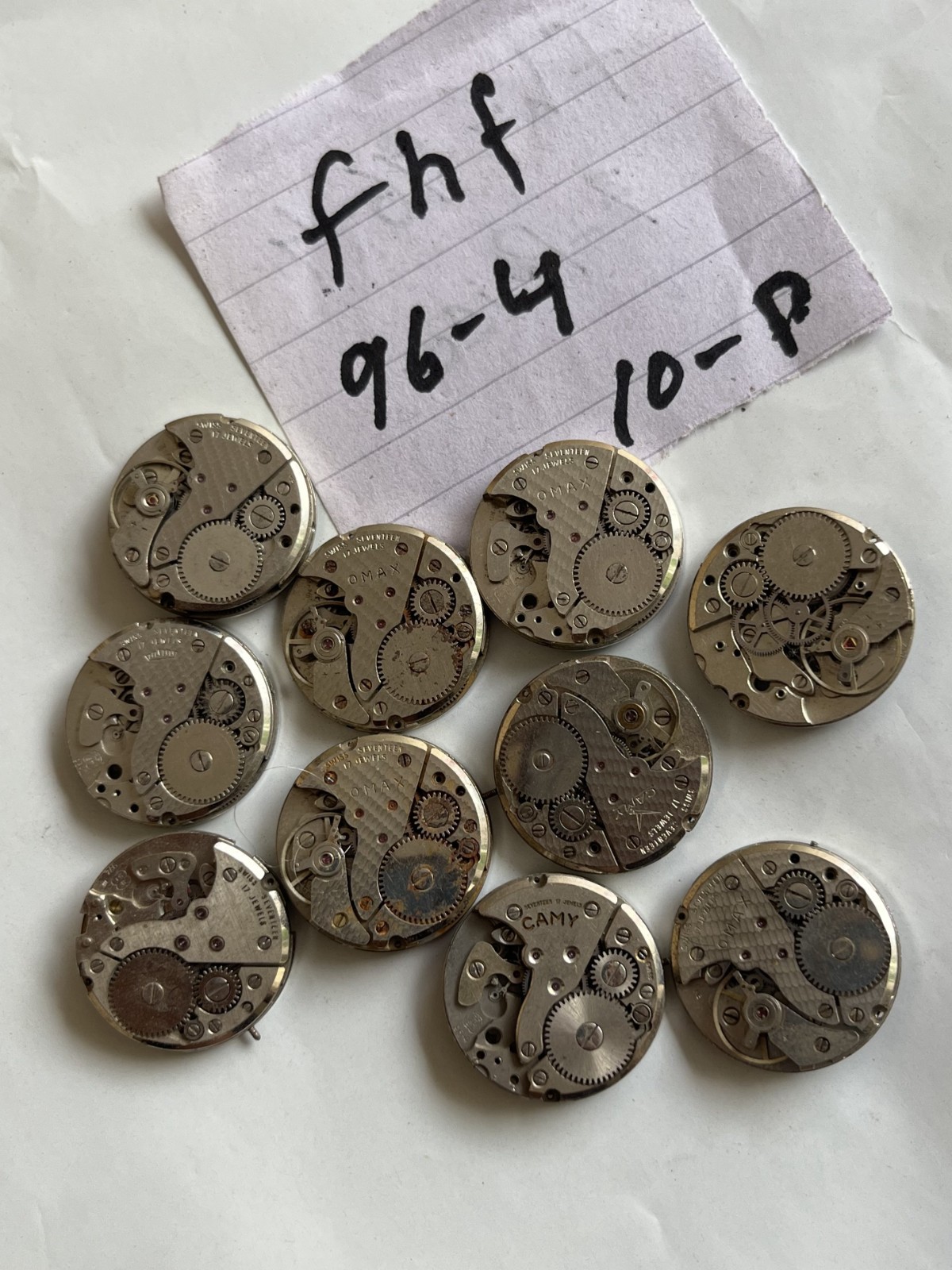 Lot of 30 Swiss FHF ST96 / FHF 96/FHF 96-4 Watch Movements – For Parts or Repair