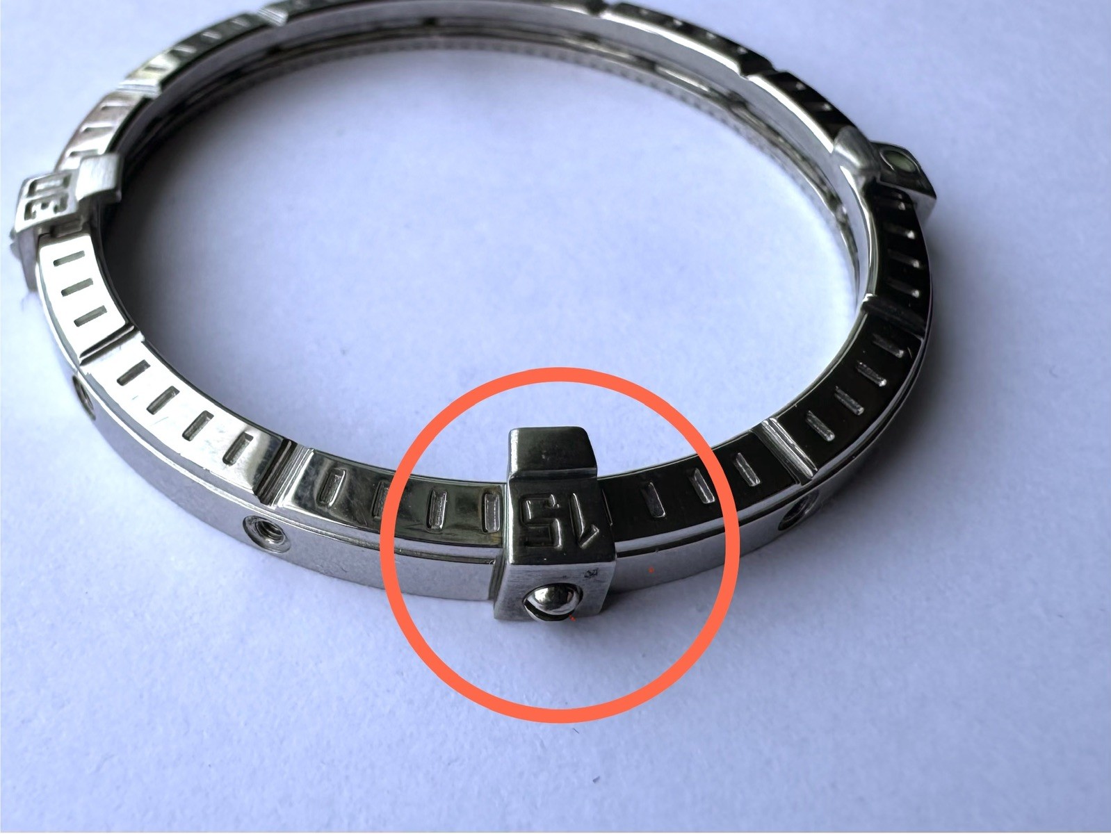 Genuine Breitling 15 Bezel Rider Tab + Screw for Headwind A45355 Watch