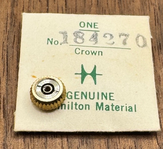 Hamilton 184270 Watch Crown Head Dia. 6.60mm Tap 8 Yellow Brandon 8/0 -14/0 NOS