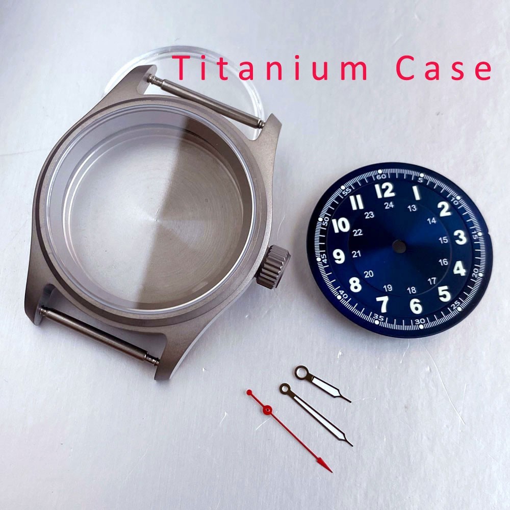 36mm Titanium Watch Case Prevent Allergy Sapphire Glass Fit NH35 8215 2836 2824