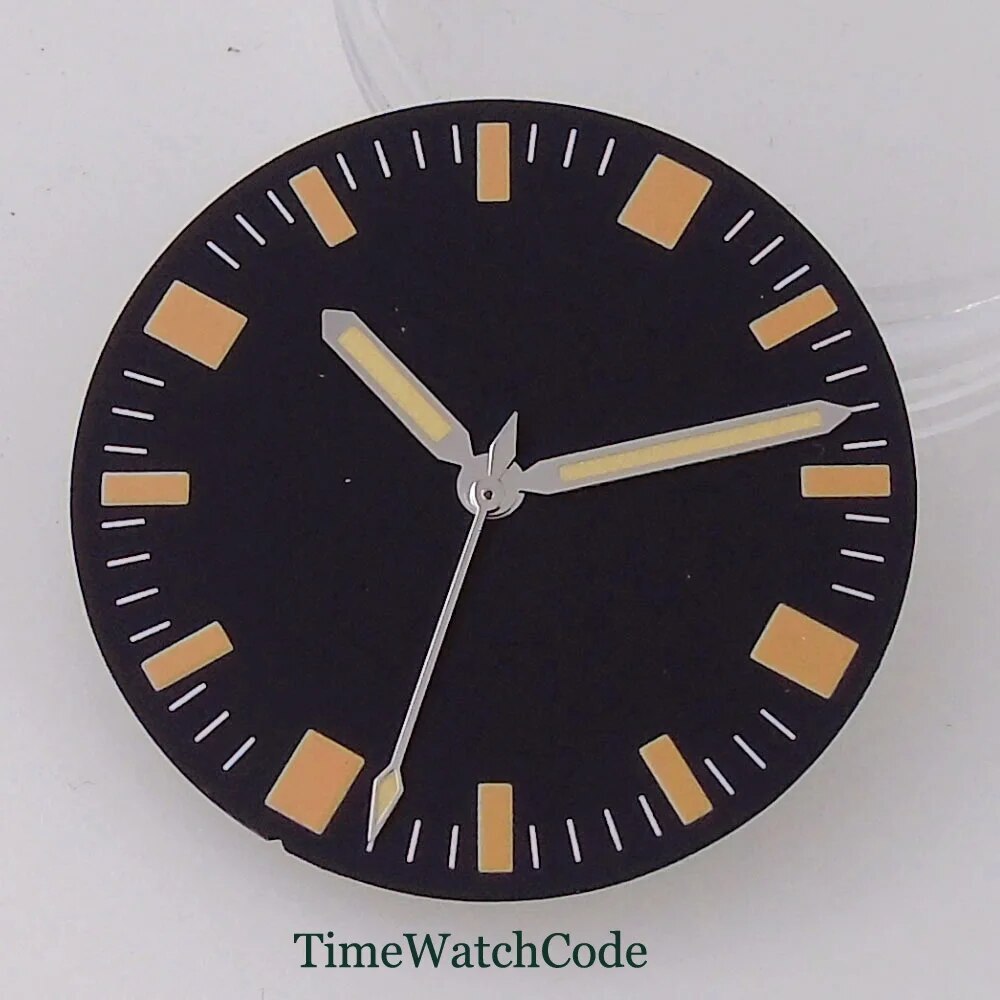 Luminous Black Watch Dial Face 29mm for NH35 NH36 ETA2824 PT5000 SW200 Movement