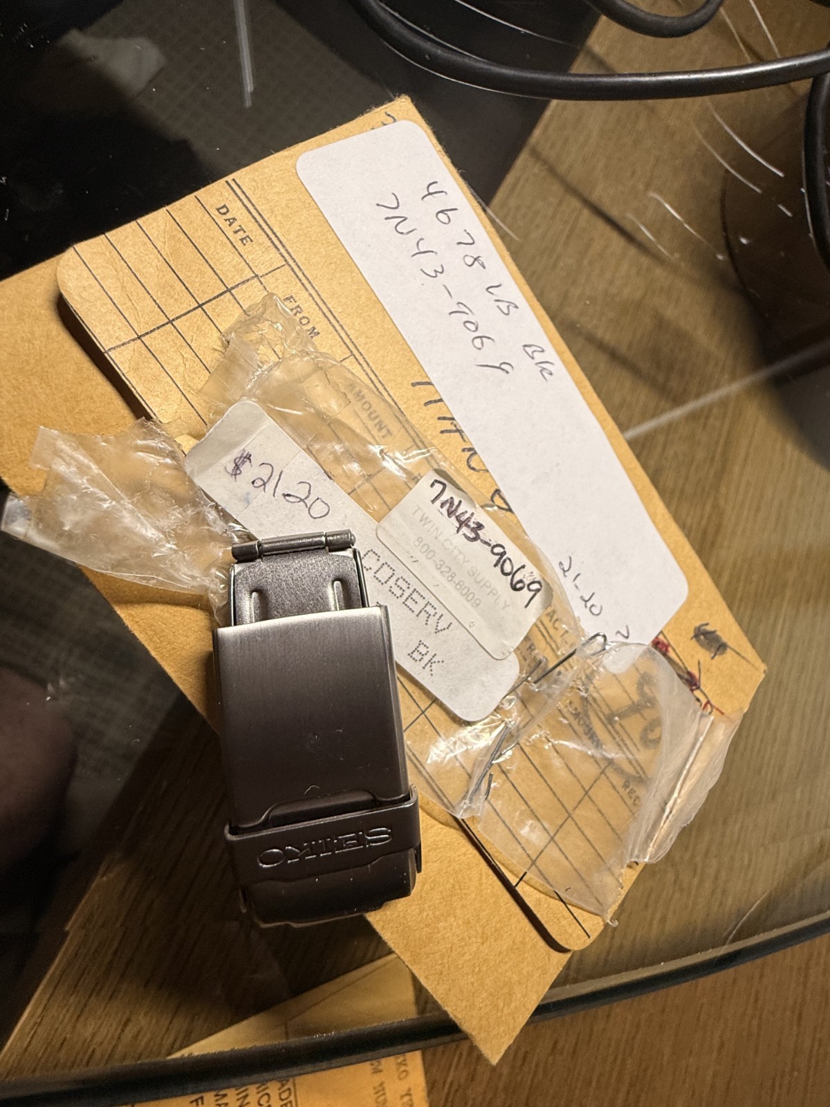 NWT NEW Old Stock Seiko Men’s Watch Clasp Link Silver Titanium # 7N43-9069 4678