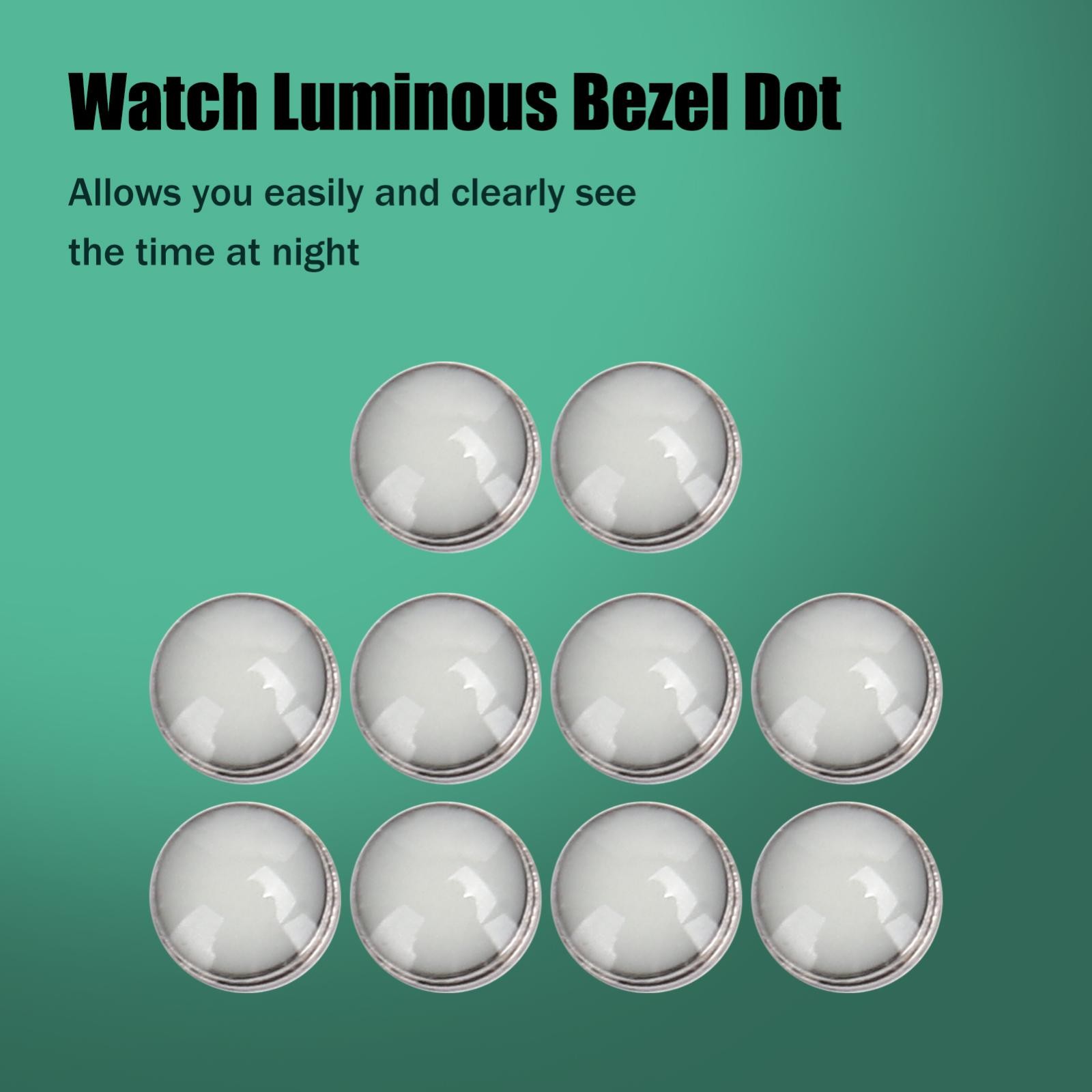 10 Pack Universal Blue/Green 2mm Watch Luminous Bezel Night Dot Pip Decoration