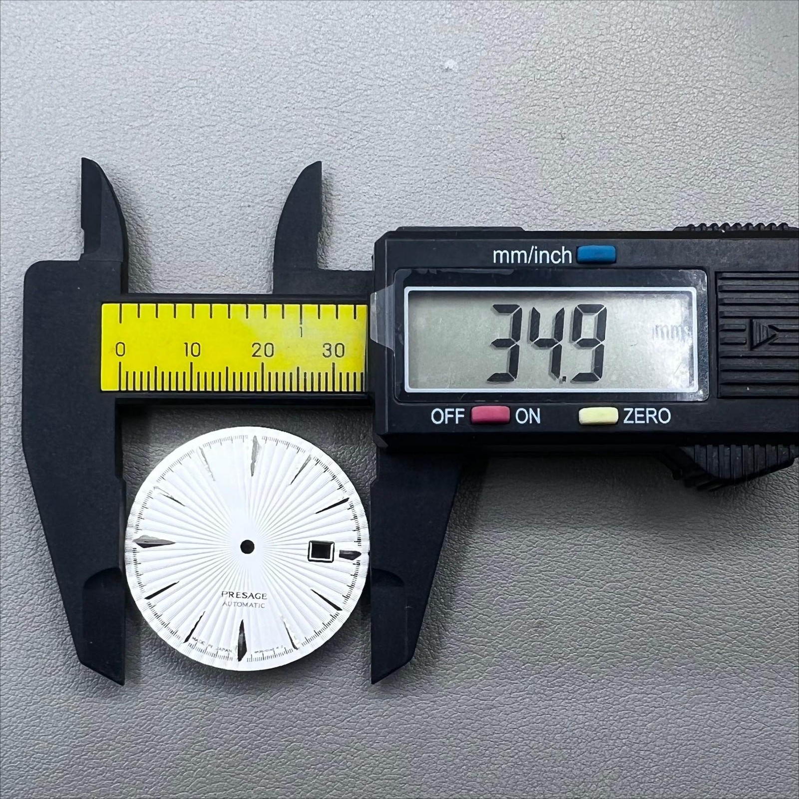 35mm Watch Dial Silver Nail+White Cocktail Modified No Lume for NH35 Movement