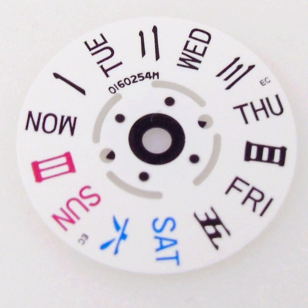 For NH36 Movement Calendar Wheel Day/Day Display For 3 o’clock Crown White Color