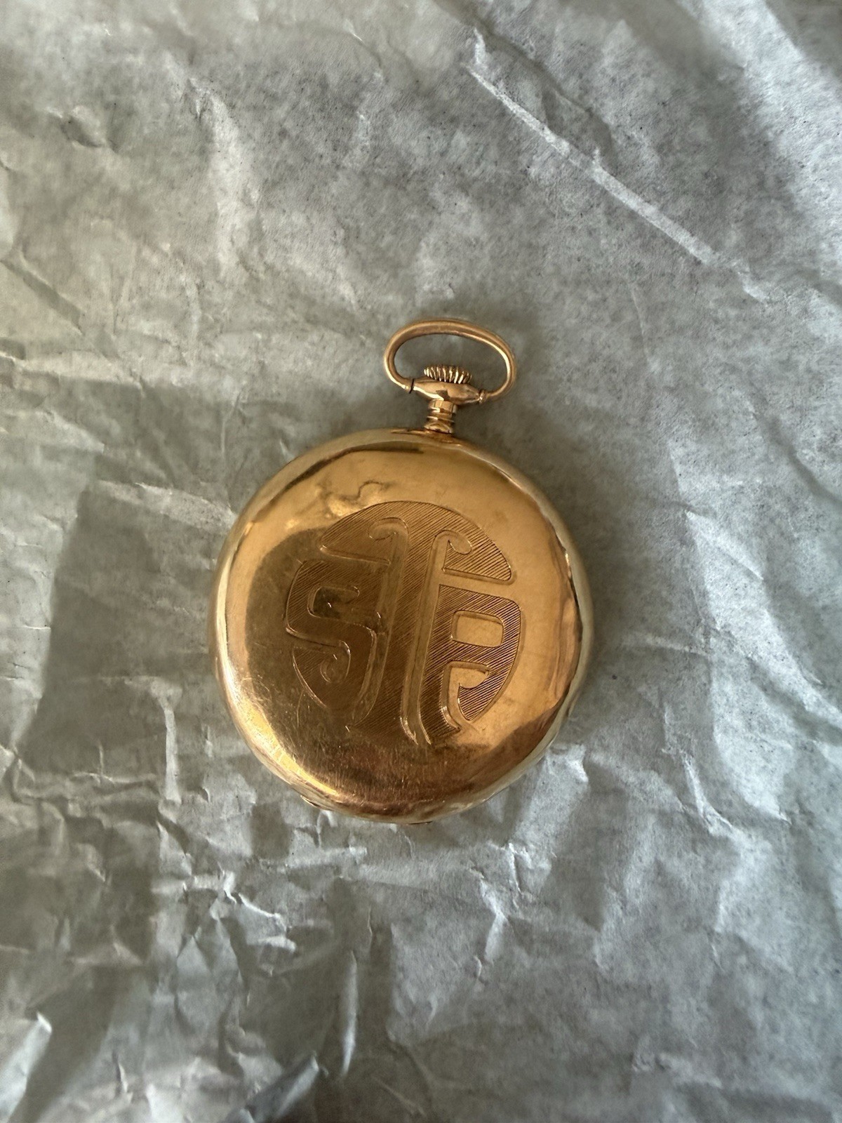14k gold Elgin grade 387 pocket watch cover 16.72g