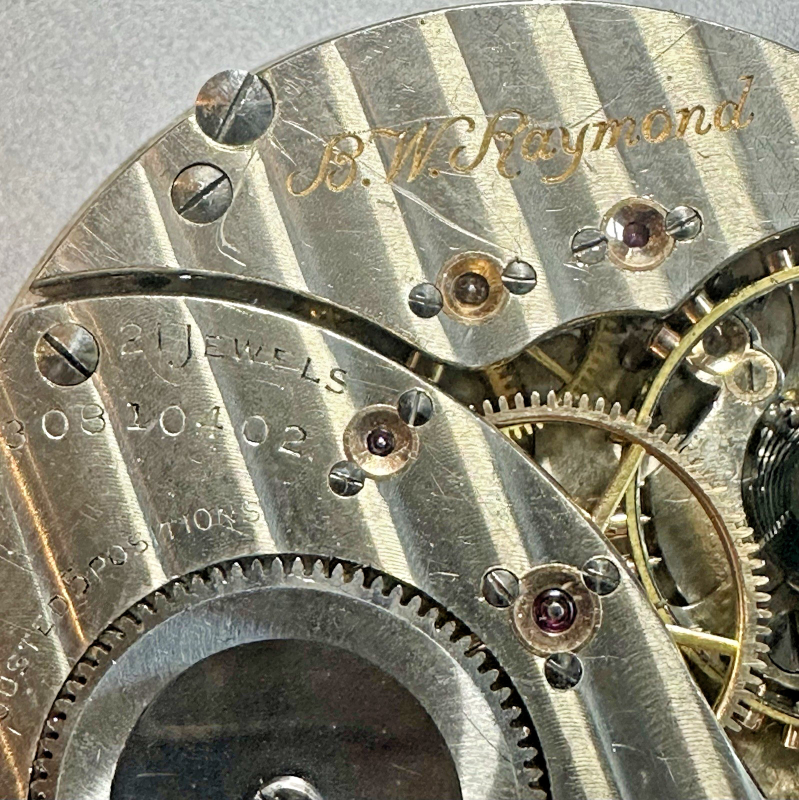 * 1928 16S ELGIN B W Raymond 478 M. 15 21J 5 Adj RR Movement BALL Reg. T97