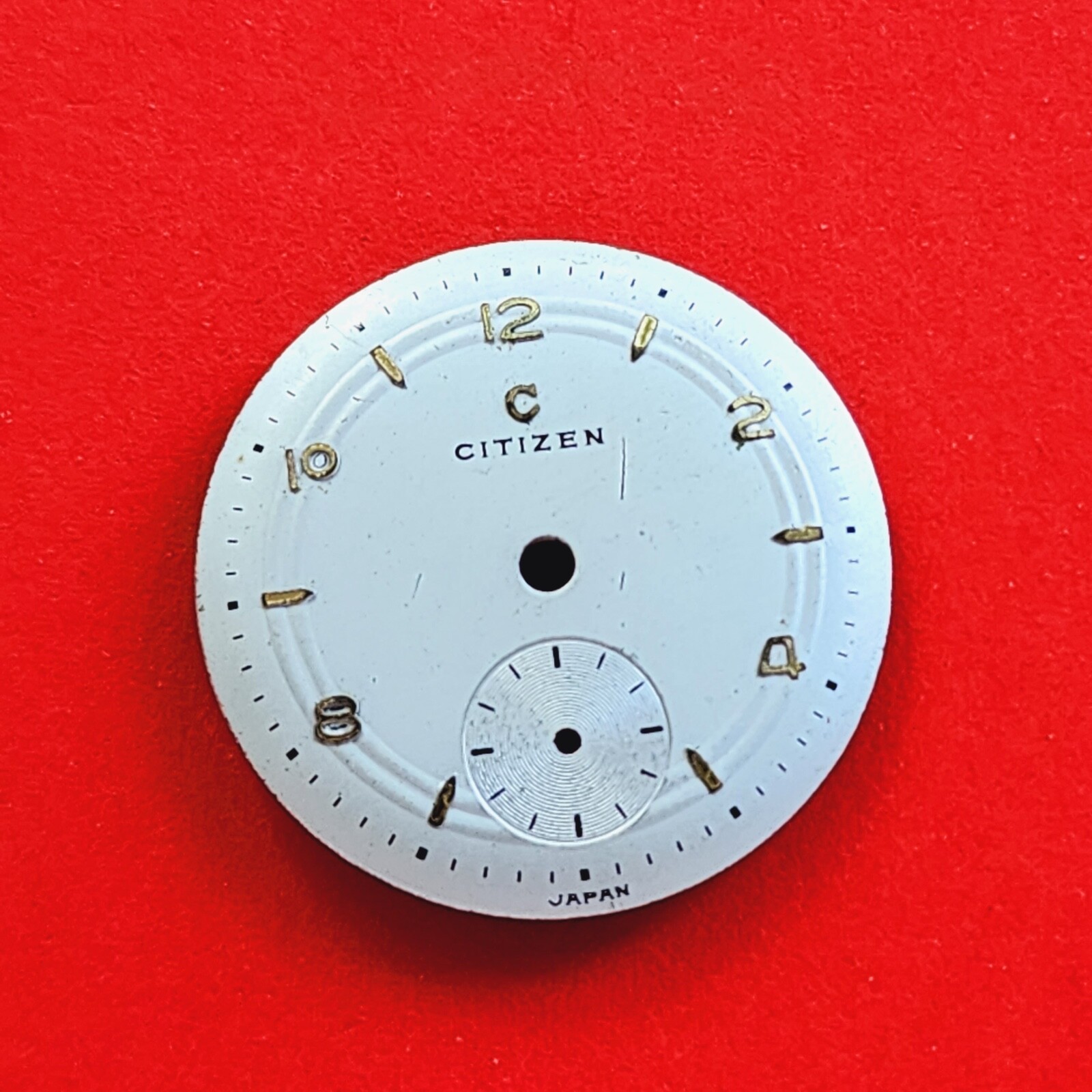 Citizen Watch Dial With Sub Seconds Layout Vintage Parts Watchmaker Mens 24.5mm