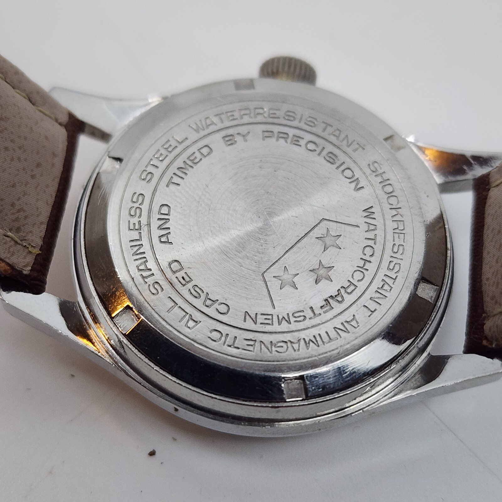 1950’S Geraldy 17 Jewels Cal. AS 1187 Manual Wind Steel Recent Service New Xtal