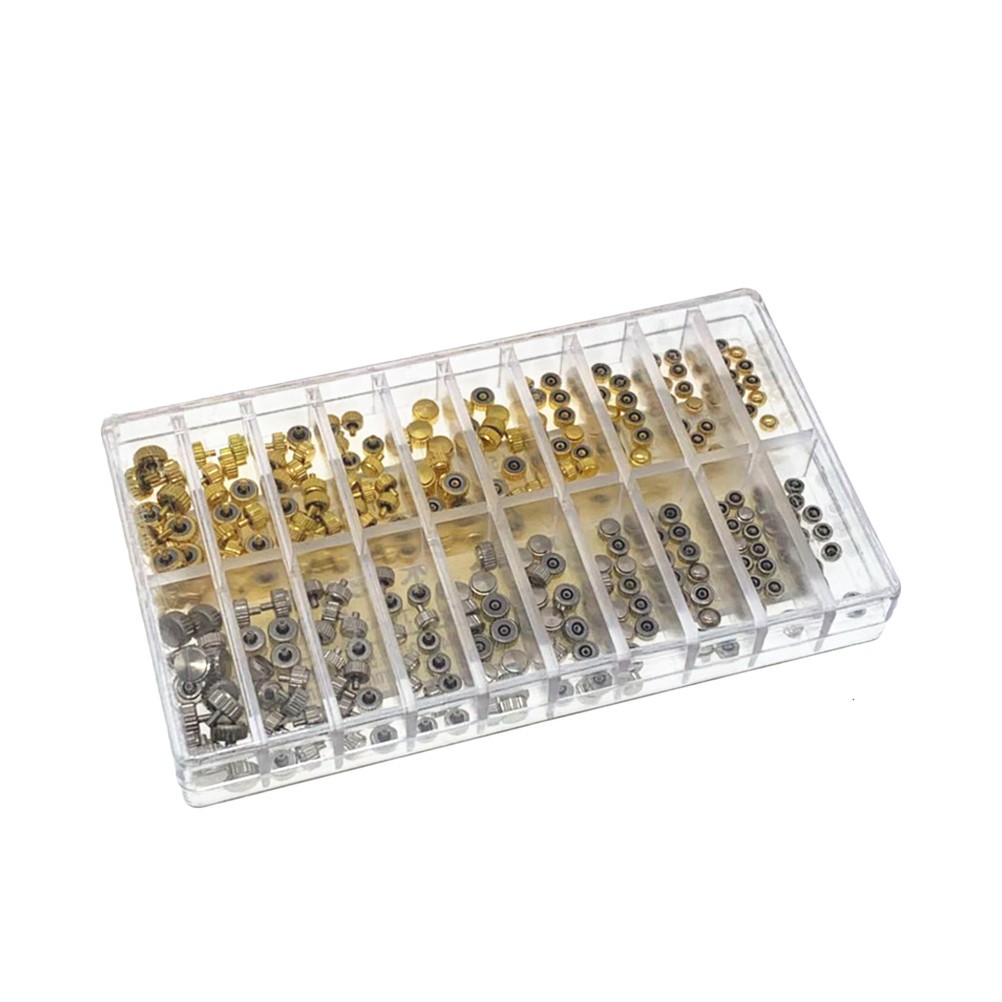 300 Pcs Watch Crown and Stem Set Accessory Pin for Replacement Parts Kit