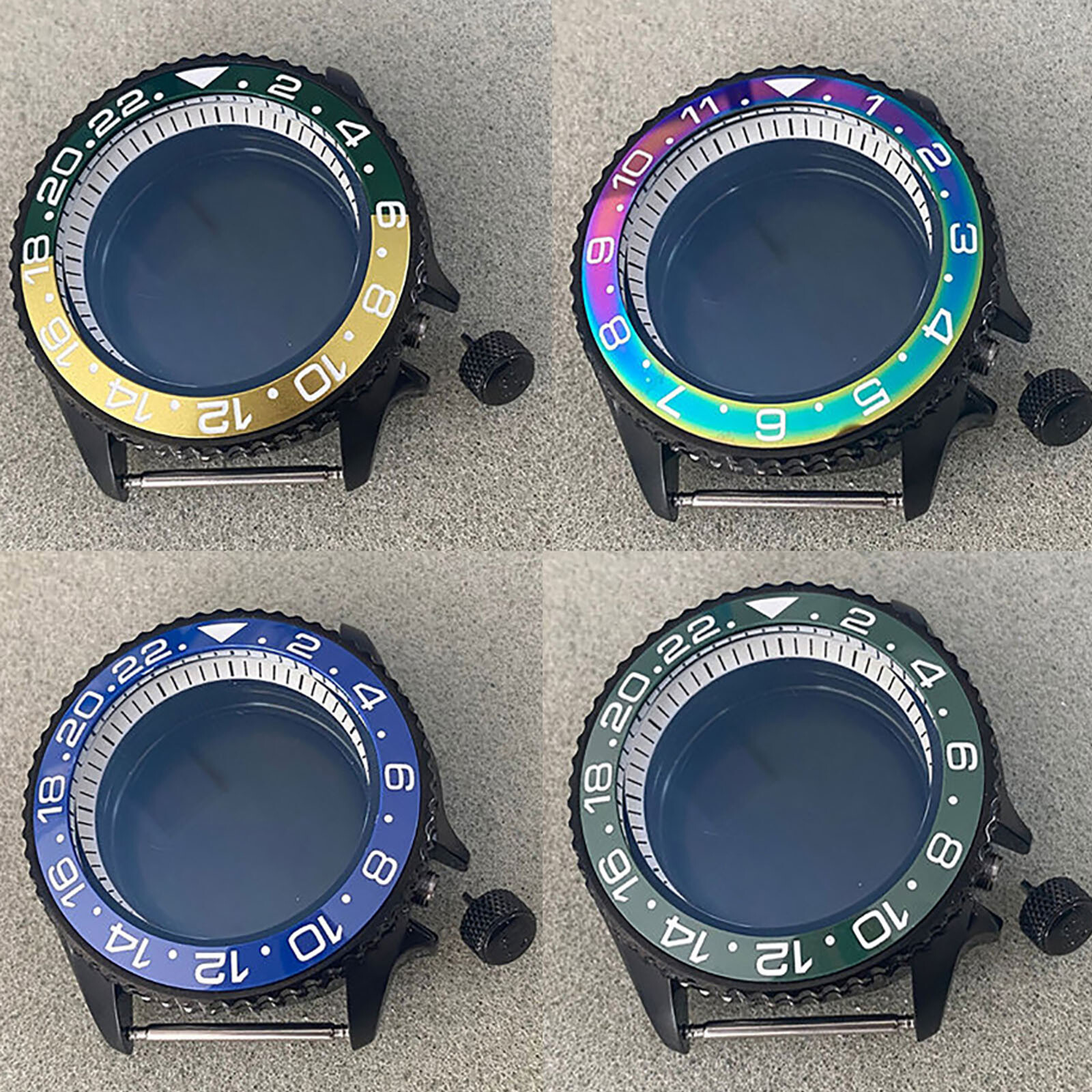 41.5MM Black Watch Case 3.8 Position White Inner Shadow for NH35/36 Movement