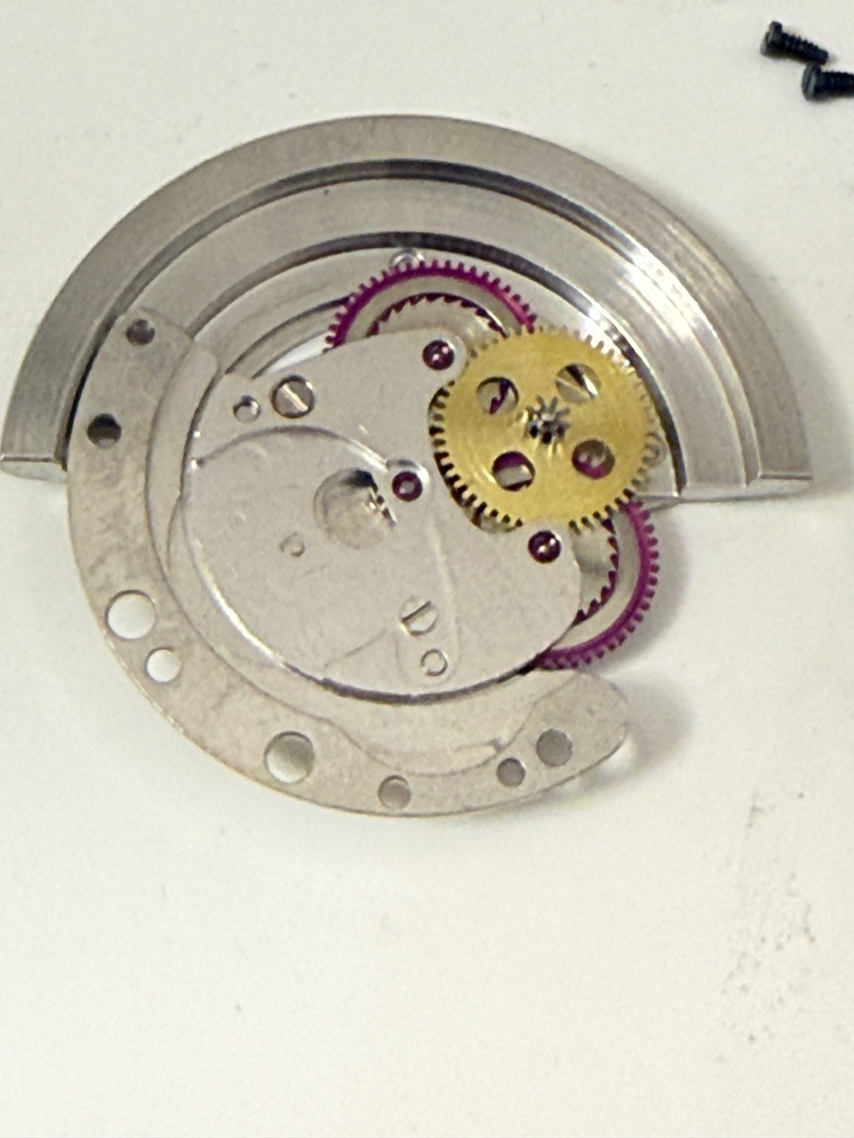 Genuine Vintage Rolex Cal 1556 Rotor Automatic bridge Complete perfect + screw