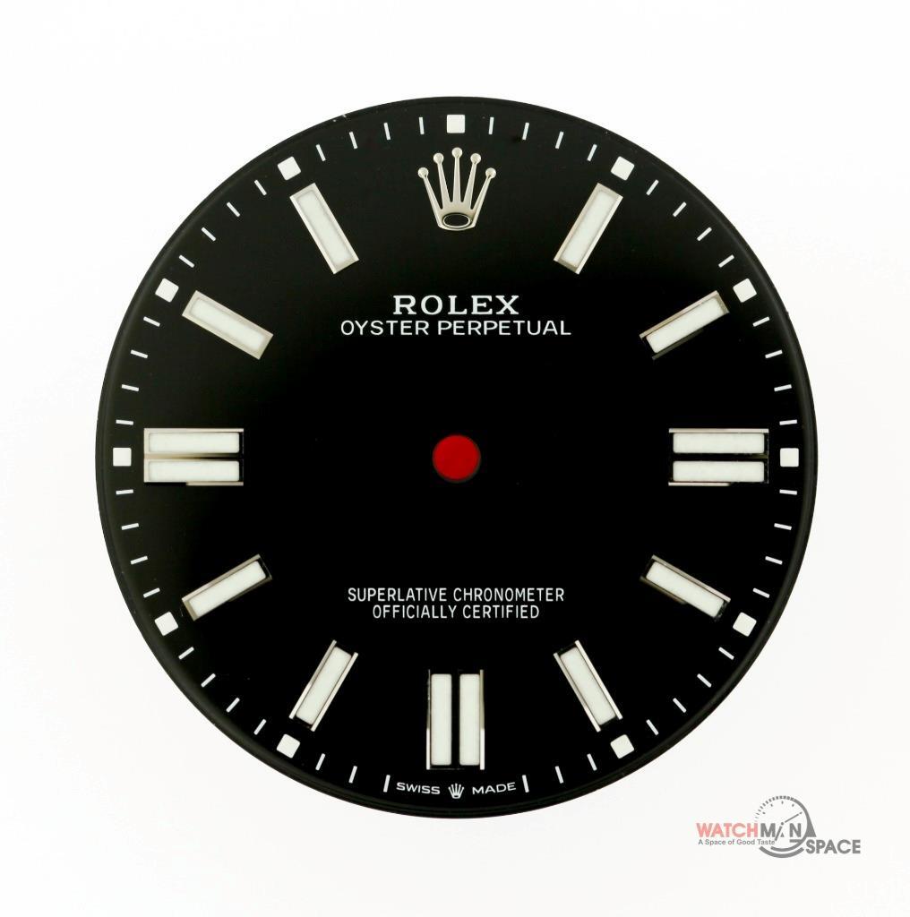 Original Men Rolex Oyster Perpetual 41mm 124300 Gloss Black Index Dial S/S #D40