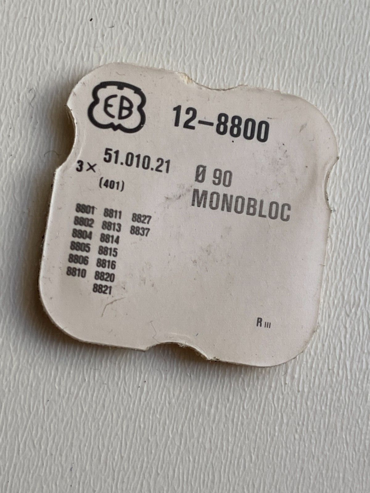 NOS REMUTOAR STEMP Movement stem WATCH Parts 3 PCS CAL EB 12-8800 TO 8837