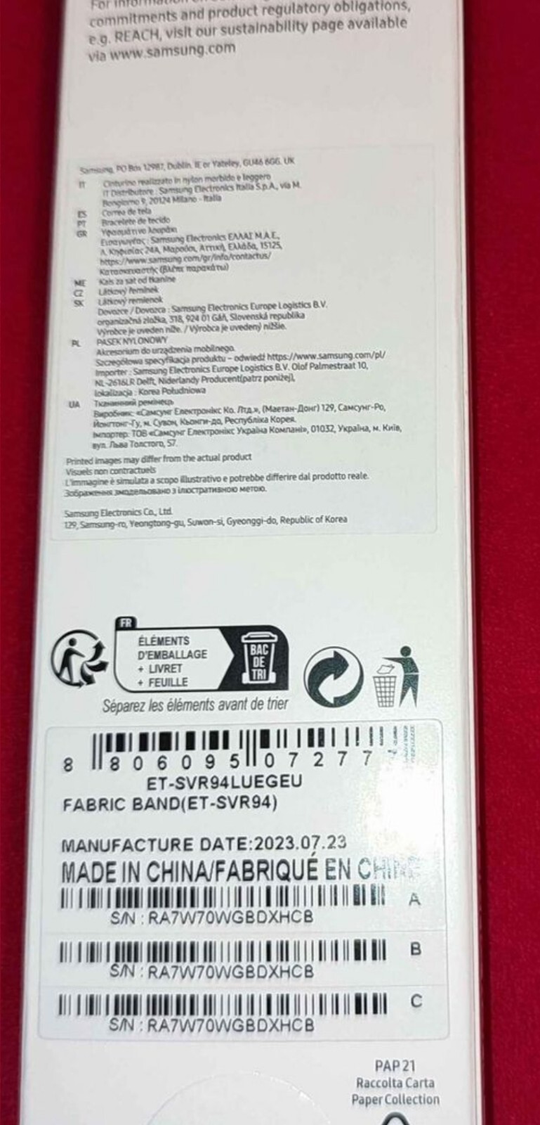 Samsung Fabric Band (Wide, M/L) for Galaxy Watch 6 also Compatible with 4 & 5