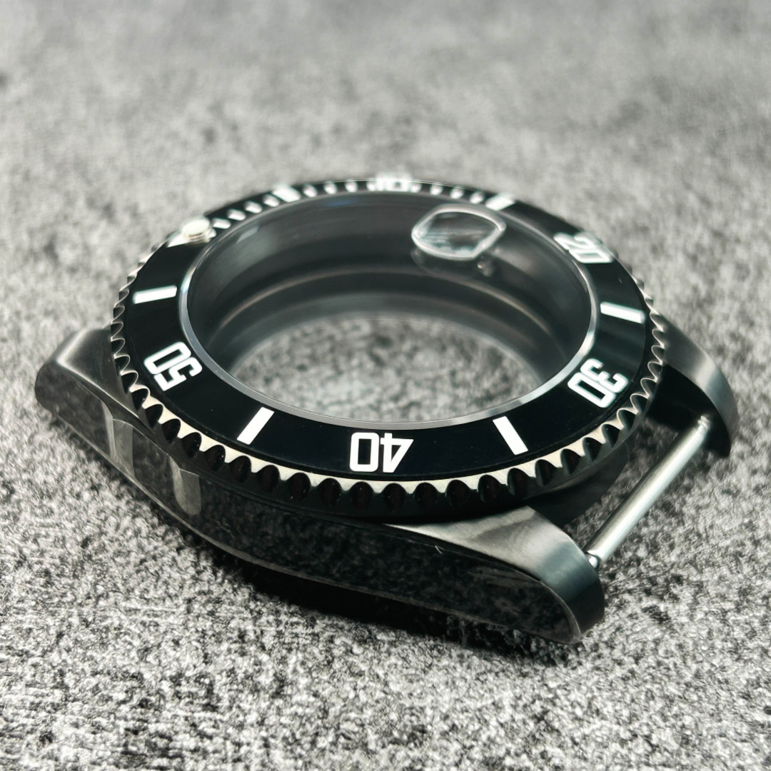 Fit NH35A NH36A Mod Conversion Case-40mm Black PVD Sapphire Glass Watch Case