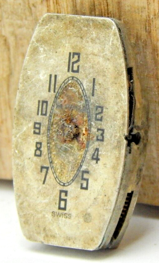 Vintage Westfield 7M 6 jewel 2 adjustment art deco wrist watch movement w/ dial