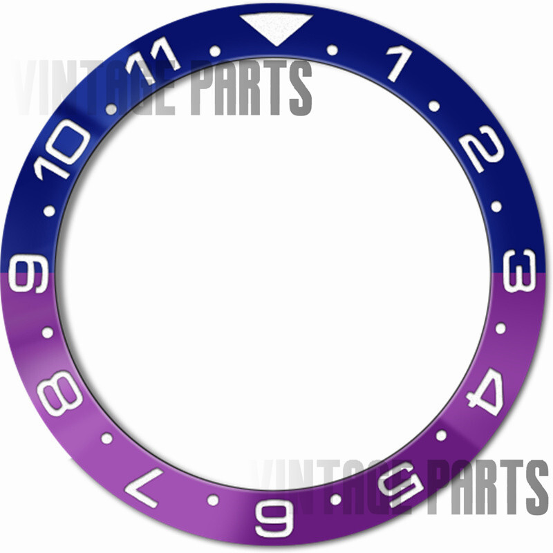 38*30.7mm blue with purple aluminum slope bezel insert fit for skx007 watch
