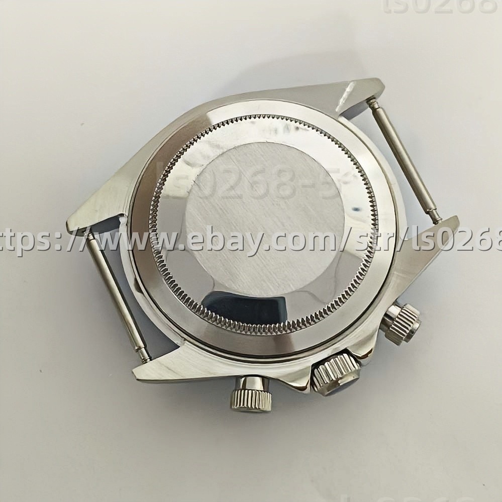 39mm Blue VK63 Case Sapphire Crystal Fit Quartz Movement Steel