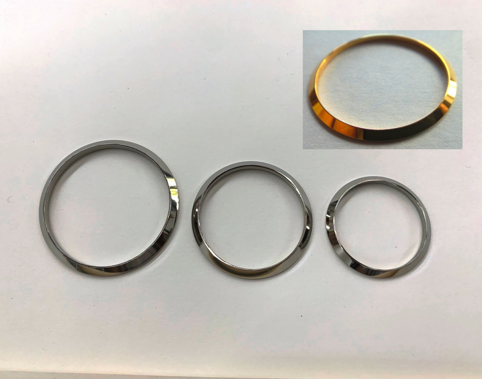 Bezel Ring Insert (FITS) Rolex Oyster Gold or Silver smooth large mid or small