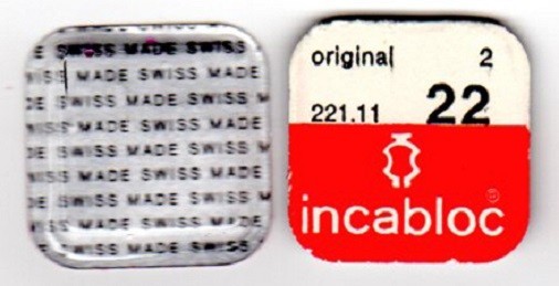 INCABLOC CAP JEWEL #5722 221.11 2 pieces