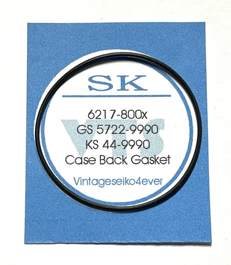 NEW REPLACEMENT GASKET SET FOR SEIKO6217-8000 6217-8001 + Bezel Retaining Spring