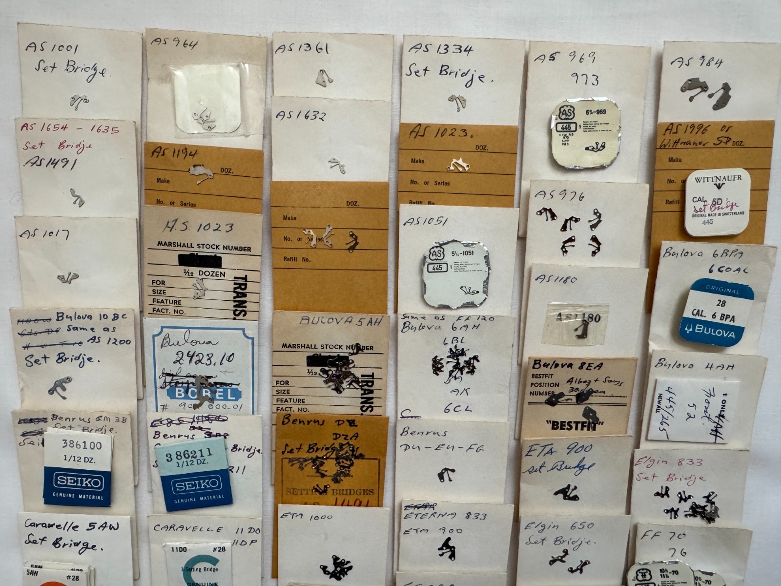 More than hundred Set Bridges Lot for most popular watches.