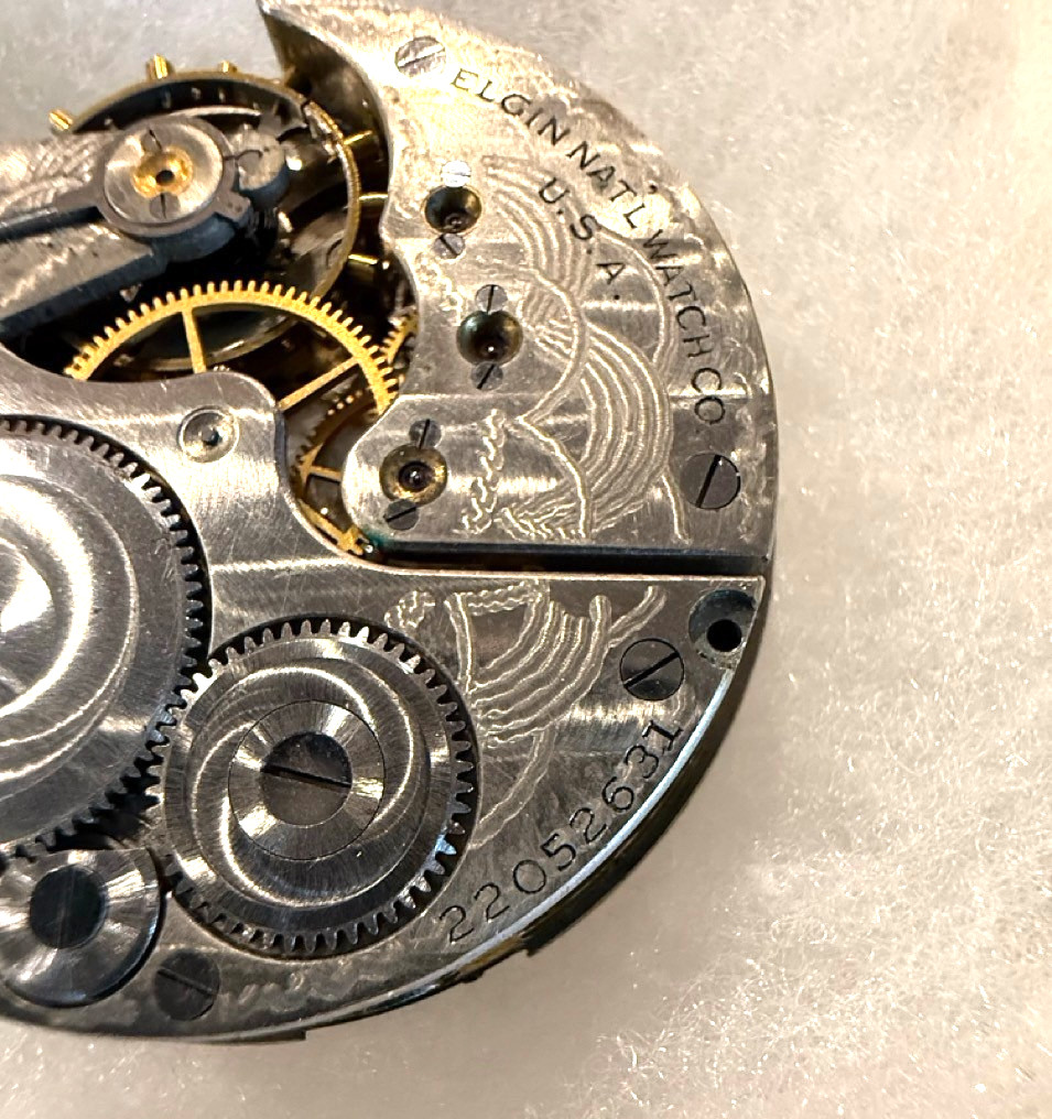 1919 Elgin National Watch Co 15 Jewel Pocket Watch Movement Serial 22052631