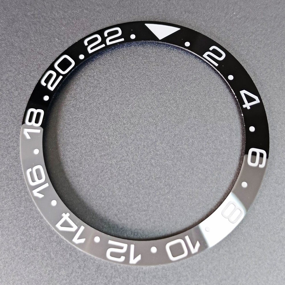 38mm Slope Ceramic Bezel Insert Black Grey Fit 40mm NH34 GMT NH35 Men Watch Part